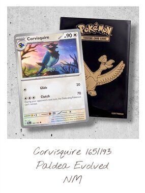Paldea Evolved Pokemon Card (BB09): Corvisquire 165/189